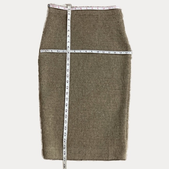 Zara Knit Mohair Blend Pencil Skirt High Waisted Camel Size Small Neutral NWT - Picture 9 of 10